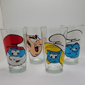Smurfs Heads Pint Glass Set